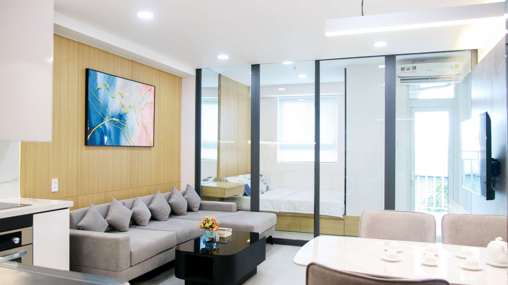 UP-CLOSE VIEW OF A MODEL APARTMENT UNDER 1.35 BILLION VND OF APARTMENT PROJECT IN DI AN CITY